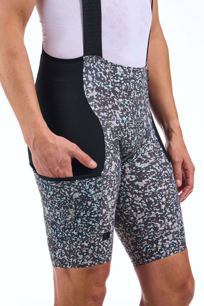 Men's Beyond Gravel Full Printed Cordura Cargo Bib Shorts BIB SHORT BIBS + SHORTS