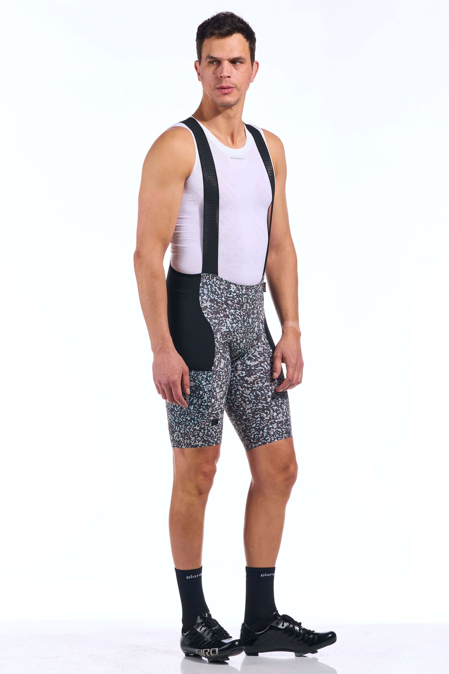 Men's Beyond Gravel Full Printed Cordura Cargo Bib Shorts BIB SHORT BIBS + SHORTS